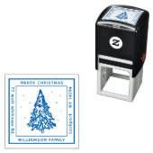 Moderne Weihnachten/Pinienbäume/Rücksendeadresse Permastempel (Beispiel)