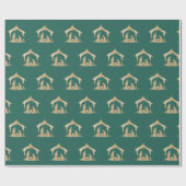 Moderne Weihnachten Religiöse Krippe Mary & Joseph Geschenkpapier (Flach)