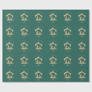 Moderne Weihnachten Religiöse Krippe Mary & Joseph Geschenkpapier