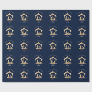 Moderne Weihnachten Religiöse Krippe Mary & Joseph Geschenkpapier