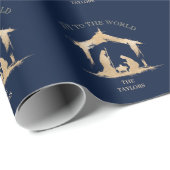 Moderne Weihnachten Religiöse Krippe Mary & Joseph Geschenkpapier (Rolleneckpunkt)