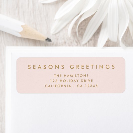 Moderne Weihnachten | Rosa und goldene Anschrift (Insitu)