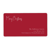 Moderne Weihnachten | Rote Rücksendeadresse (Vorne)