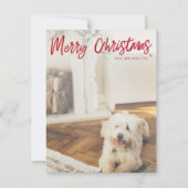 Moderne Weihnachten | Rotes handgeschriebenes Skri (Vorderseite)