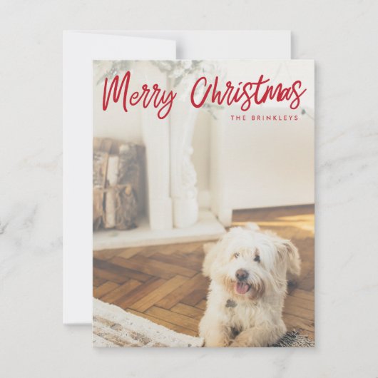 Moderne Weihnachten | Rotes handgeschriebenes Skri (Vorderseite)