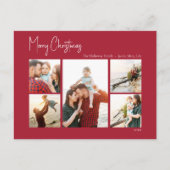 Moderne Weihnachten | Rotes Skript Fünf-Foto (Vorderseite)