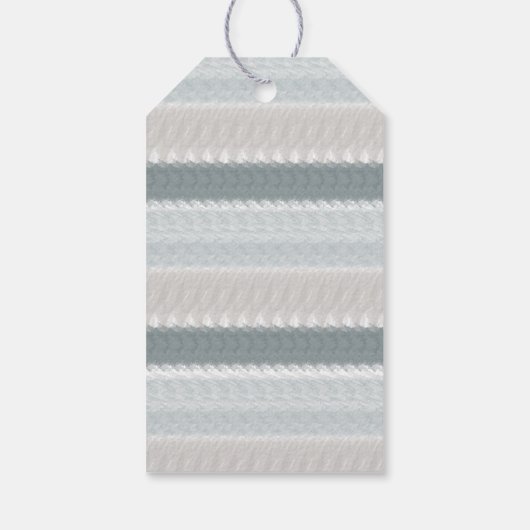 Moderne Weihnachten Rustic Blue Earth Tone Blätter Geschenkanhänger (Rückseite)