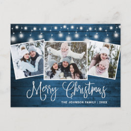 Moderne Weihnachten Rustikal 3 FOTO Grußurlaub Postkarte