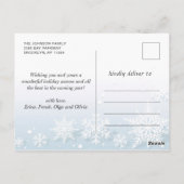 Moderne Weihnachten Rustikal 3 FOTO Grußurlaub Postkarte (Rückseite)