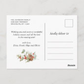 Moderne Weihnachten Rustikal 3 FOTO Grußurlaub Postkarte (Rückseite)