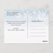 Moderne Weihnachten Rustikal 3 FOTO Grußurlaub Postkarte (Rückseite)