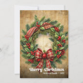 Moderne Weihnachten rustikaler traditioneller Kief (Vorderseite)