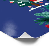 Moderne Weihnachten - Santa Claus & Geschenk Urlau Poster (Ecke)