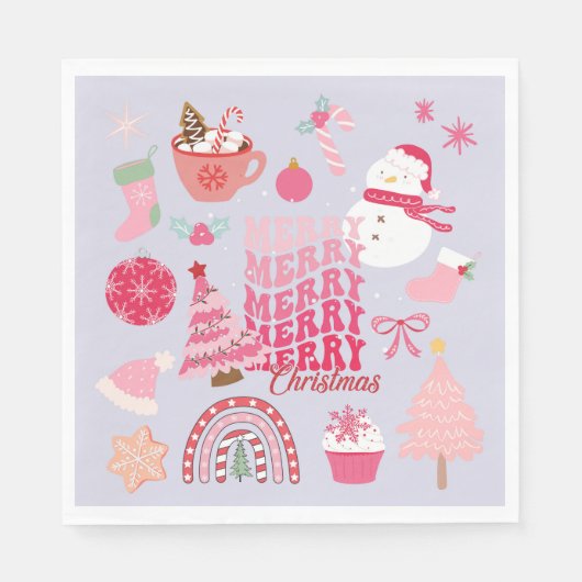 Moderne Weihnachten Serviette (Vorderseite)