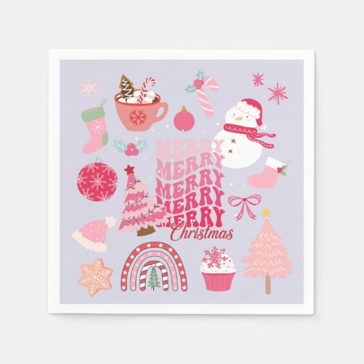 Moderne Weihnachten Serviette (Vorderseite)
