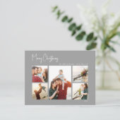 Moderne Weihnachten | Silver Five Foto (Stehend Vorderseite)