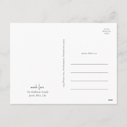 Moderne Weihnachten | Silver Script 5-Foto (Rückseite)