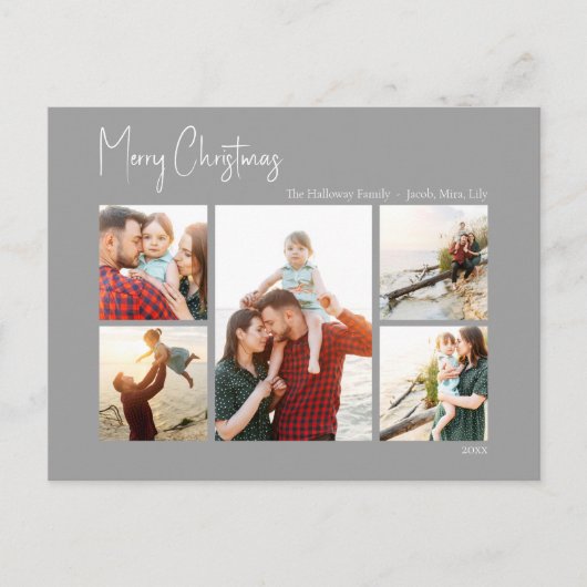 Moderne Weihnachten | Silver Script 5-Foto (Vorderseite)