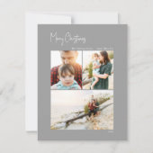 Moderne Weihnachten | Silver Vertikal 3 Foto (Vorderseite)