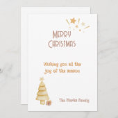 Moderne Weihnachten Stilvoll Minimalistisch (Vorne/Hinten)