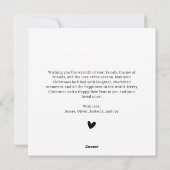 Moderne Weihnachten Stilvolle Minimalistische Schr (Rückseite)