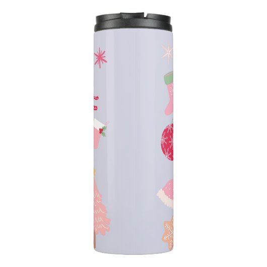 Moderne Weihnachten Thermosbecher (Rückseite)