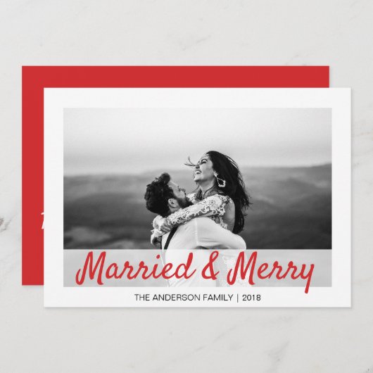 Moderne Weihnachten Verheiratet und froh Vielen Da (Vorne/Hinten)