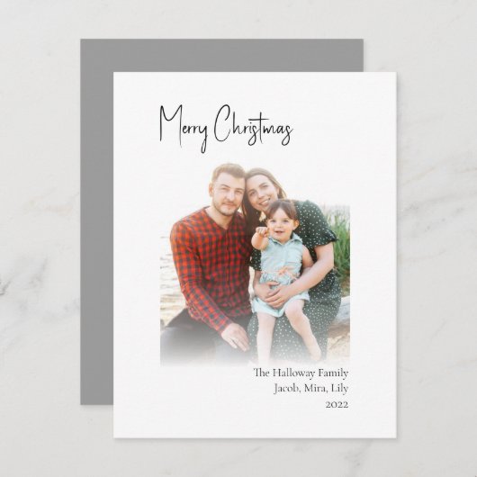 Moderne Weihnachten | Vertikales ausgeblendetes Fo (Vorne/Hinten)