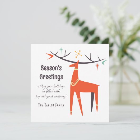 Moderne Weihnachten | VINTAG | Retro | Skript (Stehend Vorderseite)