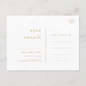 Moderne Weihnachten | Weiße Save the Date Postkart Einladungspostkarte (Rückseite)