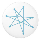 Moderne Weihnachts-Atomic MCM MOD Star C Keramikknauf (Vorderseite)