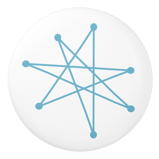 Moderne Weihnachts-Atomic MCM MOD Star C Keramikknauf (Vorderseite)