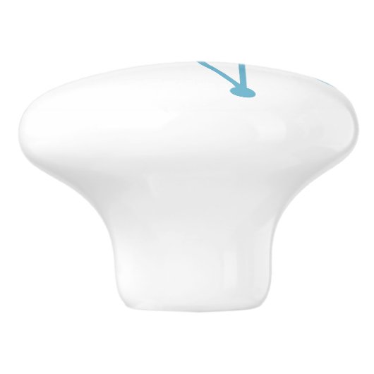 Moderne Weihnachts-Atomic MCM MOD Star C Keramikknauf (Seitenansicht)