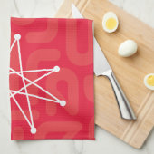 Moderne Weihnachts-Atomic MCM MOD Star K Geschirrtuch (Viertel Falte)