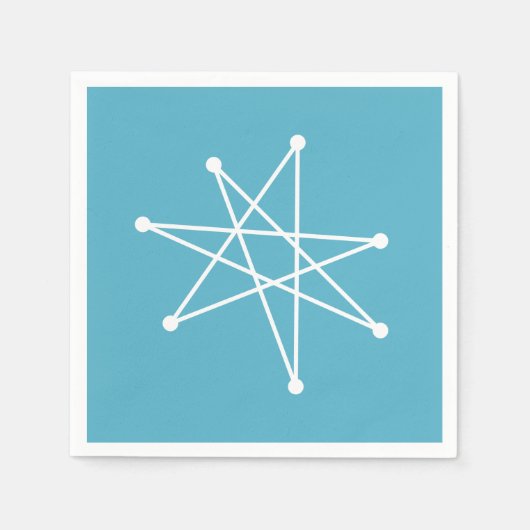 Moderne Weihnachts-Atomic MCM MOD Star N Serviette (Vorderseite)