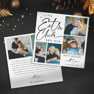 Moderne Weihnachts-Baby-Ankündigung-Fotocollage Feiertagskarte