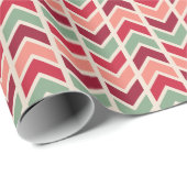 Moderne Weihnachts-Chevron-Muster Geschenkpapier (Rolleneckpunkt)