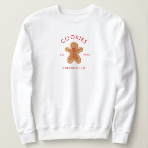 Moderne Weihnachts-Cookie-Back-Crew Sweatshirt
