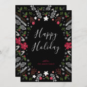 Moderne Weihnachts-, Feiertagsausweis Feiertagskarte (Vorne/Hinten)