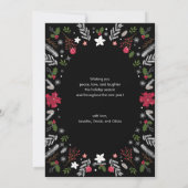 Moderne Weihnachts-, Feiertagsausweis Feiertagskarte (Rückseite)