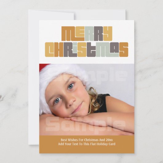 Moderne Weihnachts-Foto-Rahmen Feiertagskarte (Vorderseite)