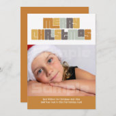 Moderne Weihnachts-Foto-Rahmen Feiertagskarte (Vorne/Hinten)