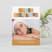 Moderne Weihnachts-Foto-Rahmen Feiertagskarte (Stehend Vorderseite)