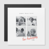 Moderne Weihnachts-Foto-Urlaubskarte Magnetkarte (Vorne/Hinten)