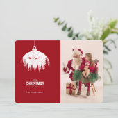 Moderne Weihnachts-Foto-Weihnachtskarte Feiertagskarte (Stehend Vorderseite)
