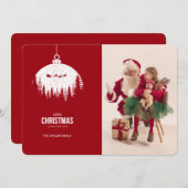 Moderne Weihnachts-Foto-Weihnachtskarte Feiertagskarte (Vorne/Hinten)