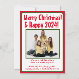 Moderne Weihnachts-Foto-Weihnachtskarte Feiertagskarte