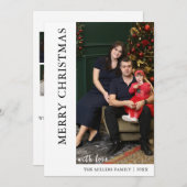 Moderne Weihnachts-FotoCollage Einladung (Vorne/Hinten)