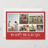 Moderne Weihnachts-FotoCollage Feiertagskarte (Vorderseite)