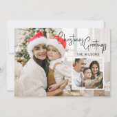Moderne Weihnachts-Fotokarte mit Inset Feiertagskarte (Vorderseite)